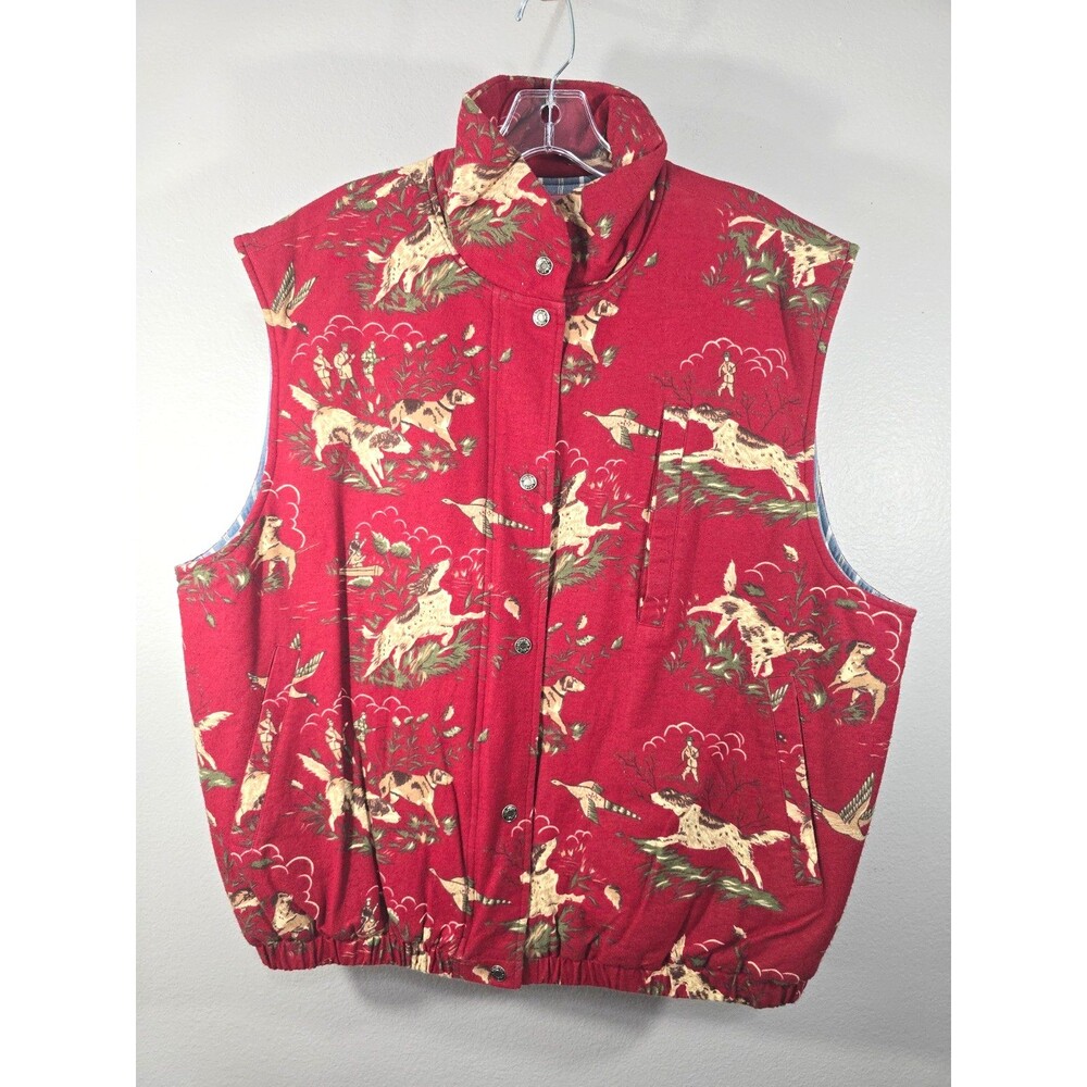 Vintage Cambridge Dry Goods Vest Western Size Large Hunting Dog grandpacore